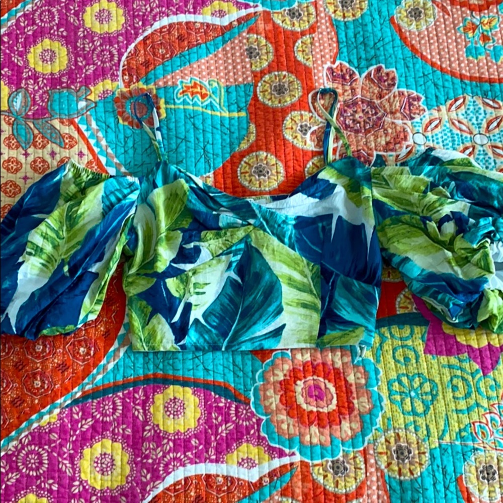 Tropical Palms Crop Top